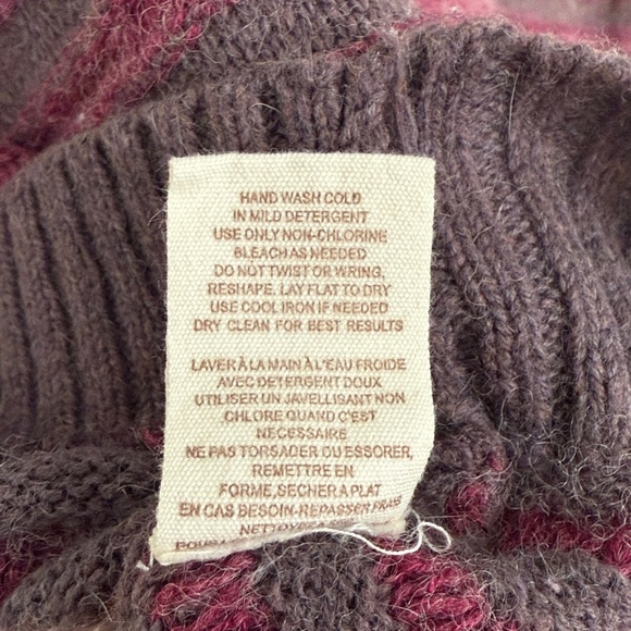 Free People Military Striped Purple & Pink Fuzzy Sweater - Picture 9 of 16